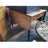 Drop leaf table with end drawers