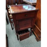 Mahogany bedside cabinet and Transformer by Smith Hobson Ltd