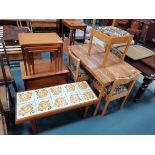 Misc. furniture incl Formica topped table and 4 chairs