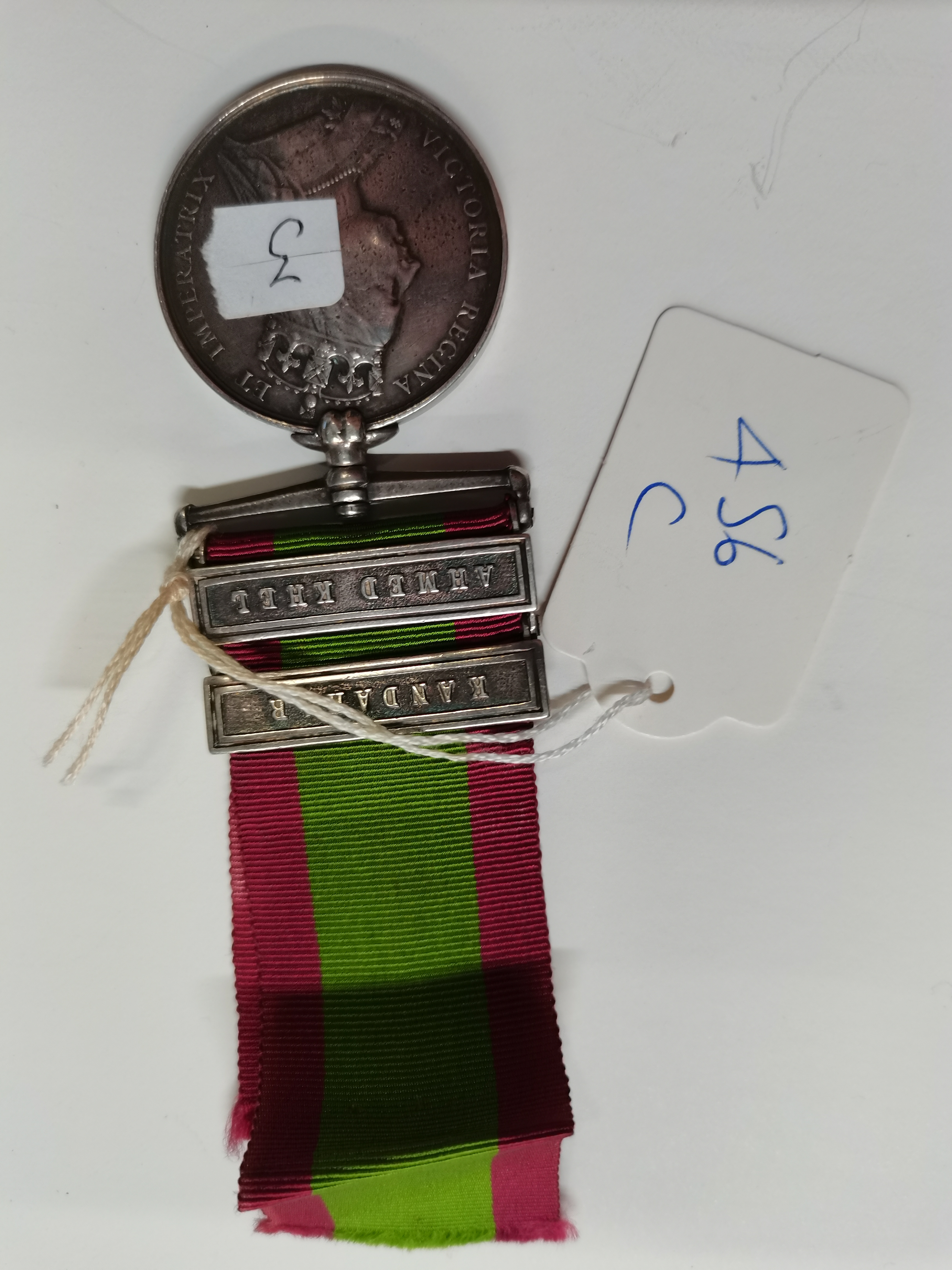 Afganistan 1878 medal with 2 x clasps to 7515 PTE. F. TOE 2/60TH - Image 4 of 4