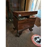 Antique mahogany sewing box