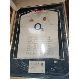 Signed England Rugby Shirt with authentication certificate team 2012 - 2013