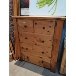 Pine 3 Ht chest of drawers plus 4 ht chest