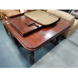 Draw leaf Mahogany dining table plus mirror