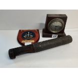 Bomb, RAF clock and RAF plaque