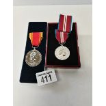 Silver ERII Diamond Jubilee Medal & Fire Brigade Long Service LS Medal ERII