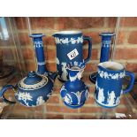 6 x Wedgewood jasper ware items