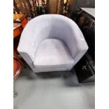 Grey tub chair