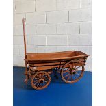 Wooden Plank-sided Yorkshire Wolds wagon H43cm x L178cm x W48cm