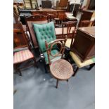 x2 chairs and wooden blanket box,