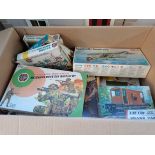 Box of Air fix models - planes, US Marines, tanks etc