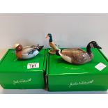 X3 John Beswick Ducks with boxes. Excellent condition