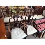 6 plus 2 carver Georgian style dining chairs