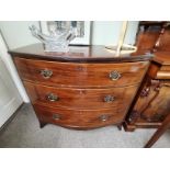 Georgian mahogany bow fronted chest