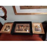 Set of 3 Arthur Osbourne Ivorex framed pictures Cornish fishwife, Cornish Fisherman and the