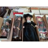 5 x Alberon Collector's porcelain dolls in boxes