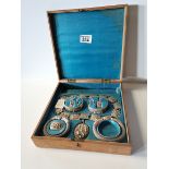 Chinese silver jewellery presentation set in box - The total weight is 215g. Clasps on the dragon
