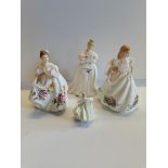 4 Doulton lady figures, Marilyn, Denise, Joanne plus Fair Lady (smaller) all Excellent condition