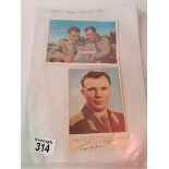 Autograph on photo x 2 of Yuri Gagarin