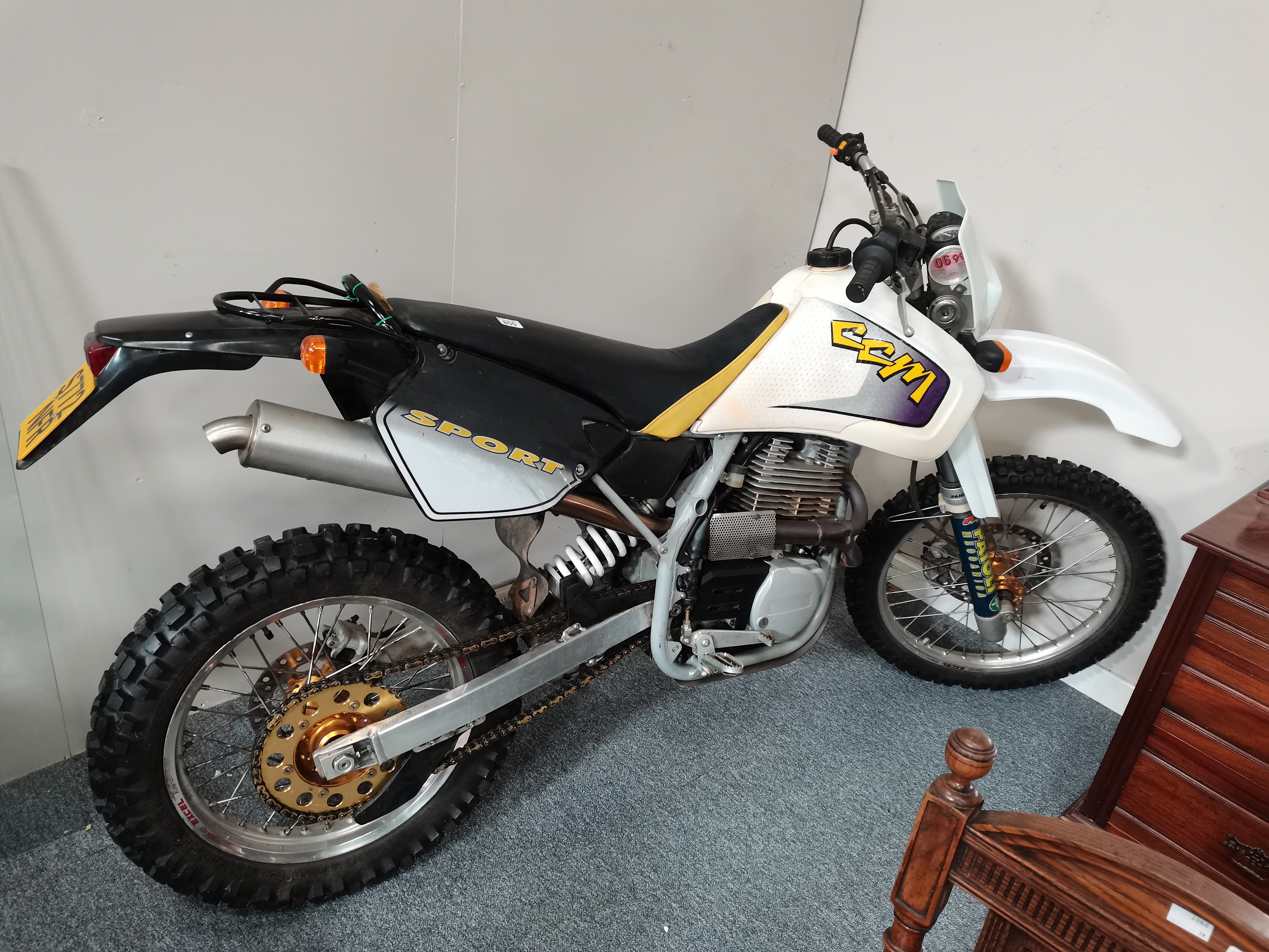 CCM sport 600cc trial bike S772NFR with only 222 miles from new taxed 99