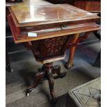 Victorian Walnut Sewing Table