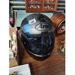 Arai motorbike helmet and gloves