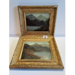 x2 small oil paintings Russels of Malton 32cm x 27cm