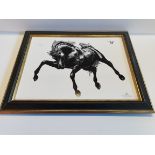 Framed Royal Crown Derby wall art 'Equus'