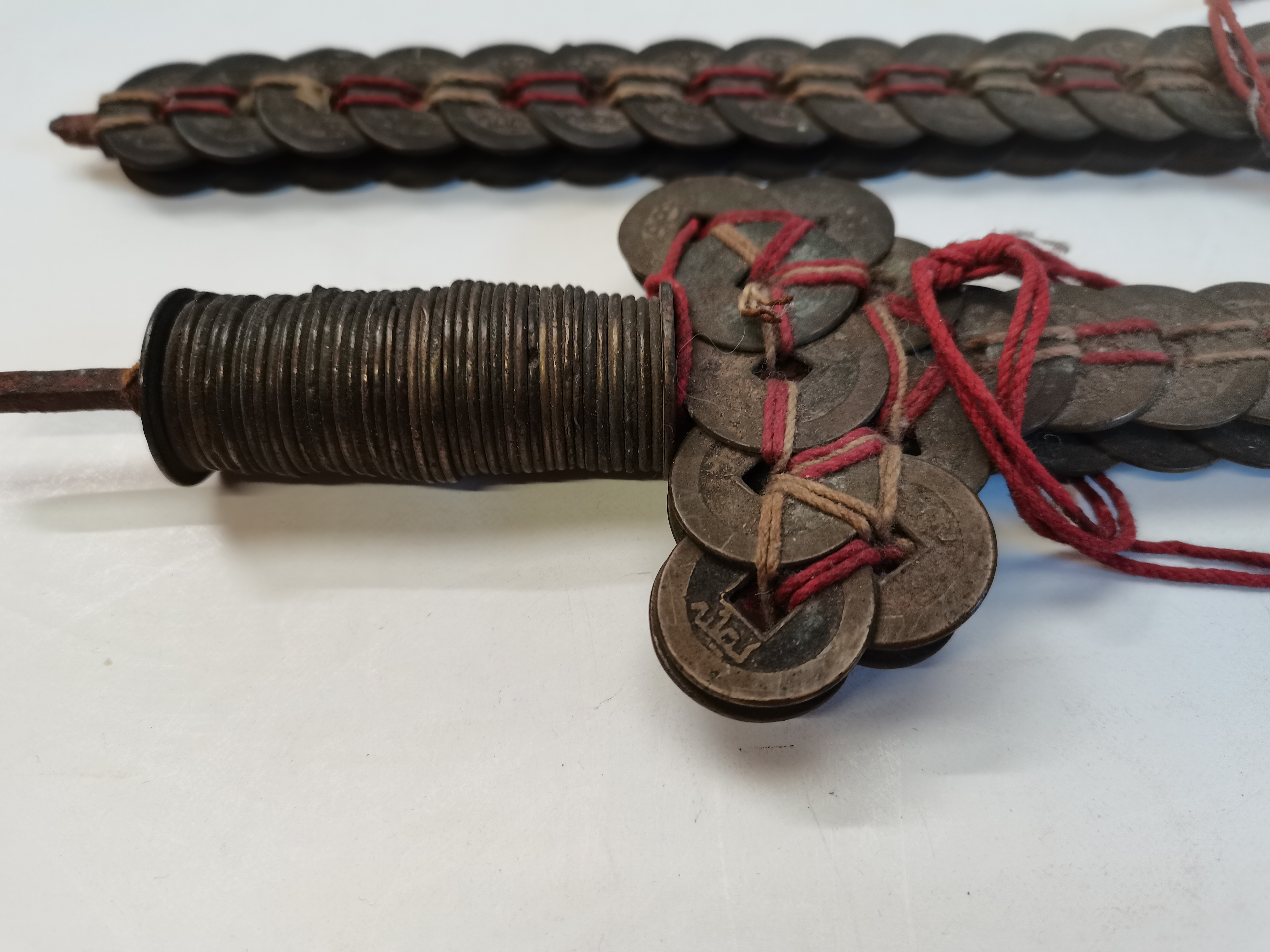 2 Chinese coin swords - Image 2 of 2