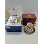 Ohashi China cup and saucer with box and Spode Golden Jubilee jug with box and certificate