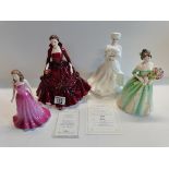 Royal Doulton - A Christmas Wish' with box, A Winters Morn with box & certificate, The Gemstone