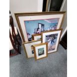 X5 Degas Collection of pictures of bally dancers inc Large framed Degas poster dancers - The