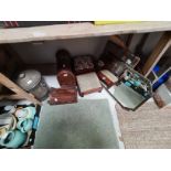 Misc. items incl footstools, mirrors and sewing machine etc
