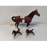 Beswick Bay horse with 2 foals