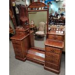 Victorian Mahogany dressing table with cheval mirror