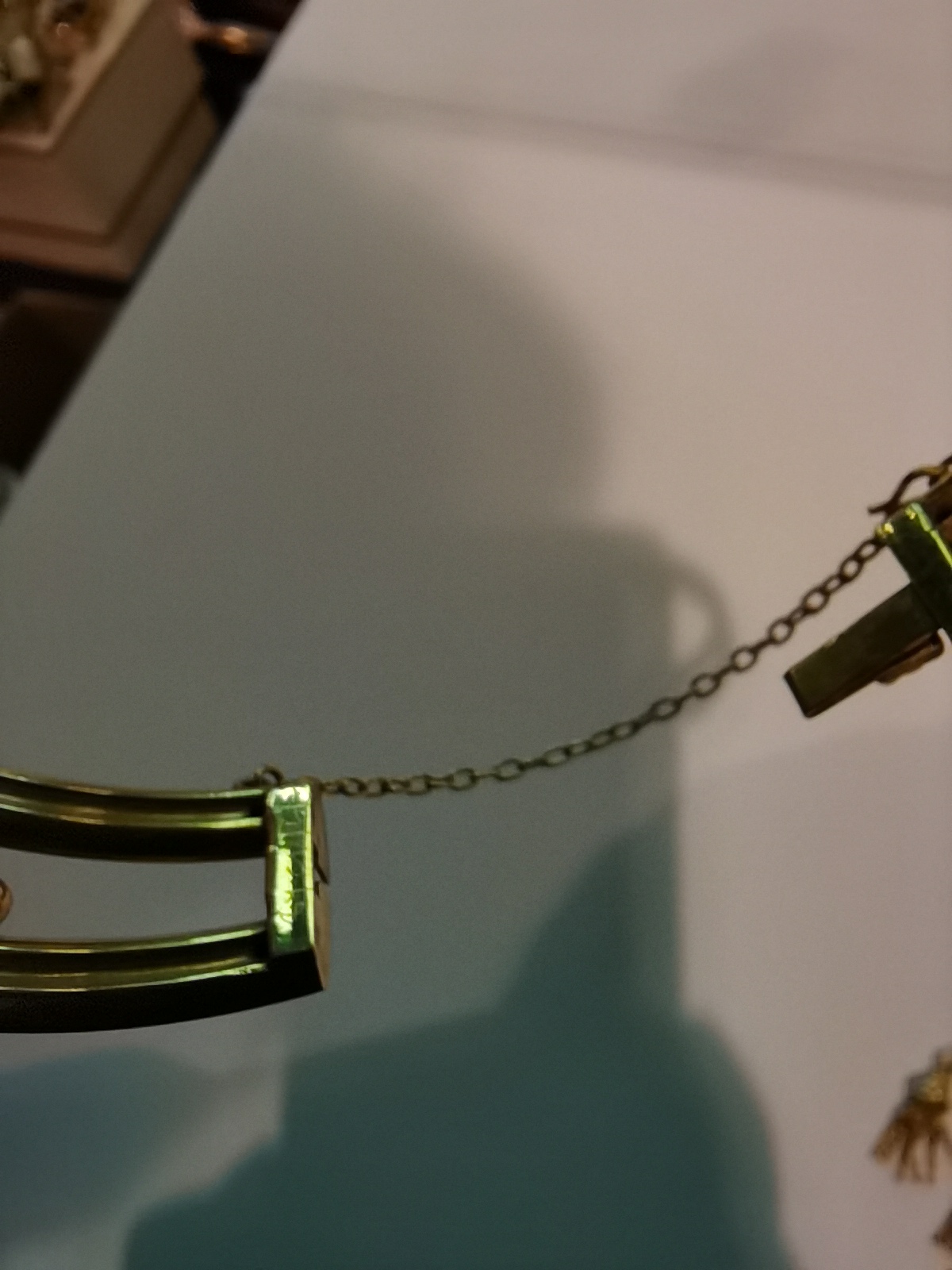 Gold costume set : Brooch 2 x bracelets, earrings, necklace etc 115g - Image 7 of 19