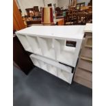 x2 white TV stands