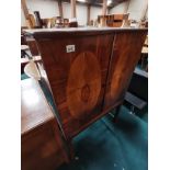 Antique Mahogany with shell decoration panels cupboard
