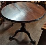 Mahogany round tri-pod table