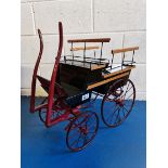 Wooden Replica goat cart H48cm x L91cm x W29cm
