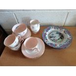 Royal Grafton Rose tea set and 3 x Oriental plates
