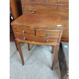 Edwardian Mahogany bow fronted side table