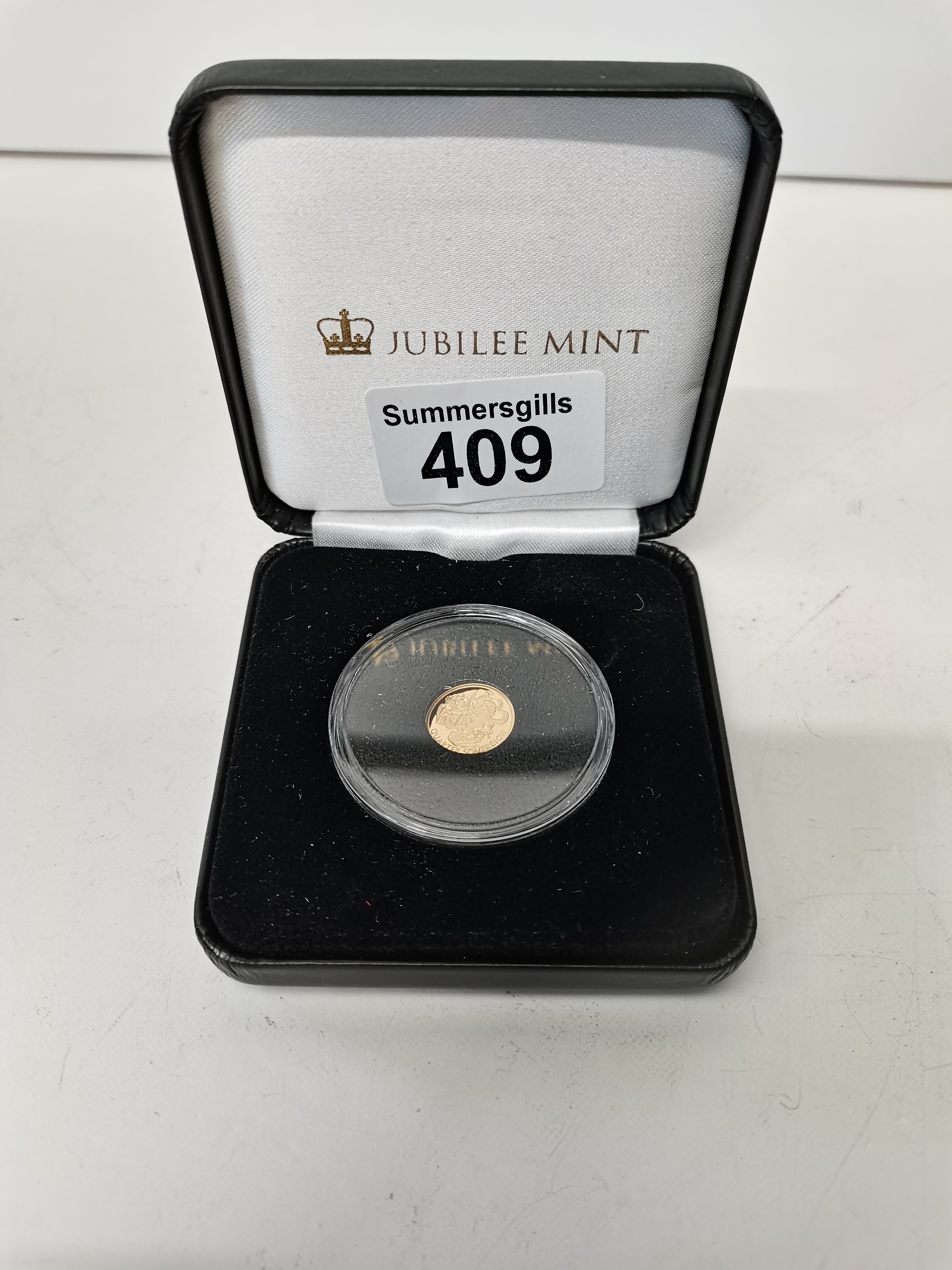 Quarter Gold Sovereign in box