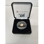 Quarter Gold Sovereign in box