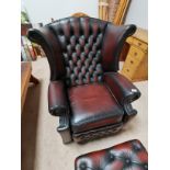reclining leather high back chair