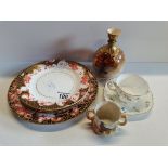 x4 Crown Windsor plates, Royal Worcester Porcelain Vase, Royal Worcester cup and saucer and