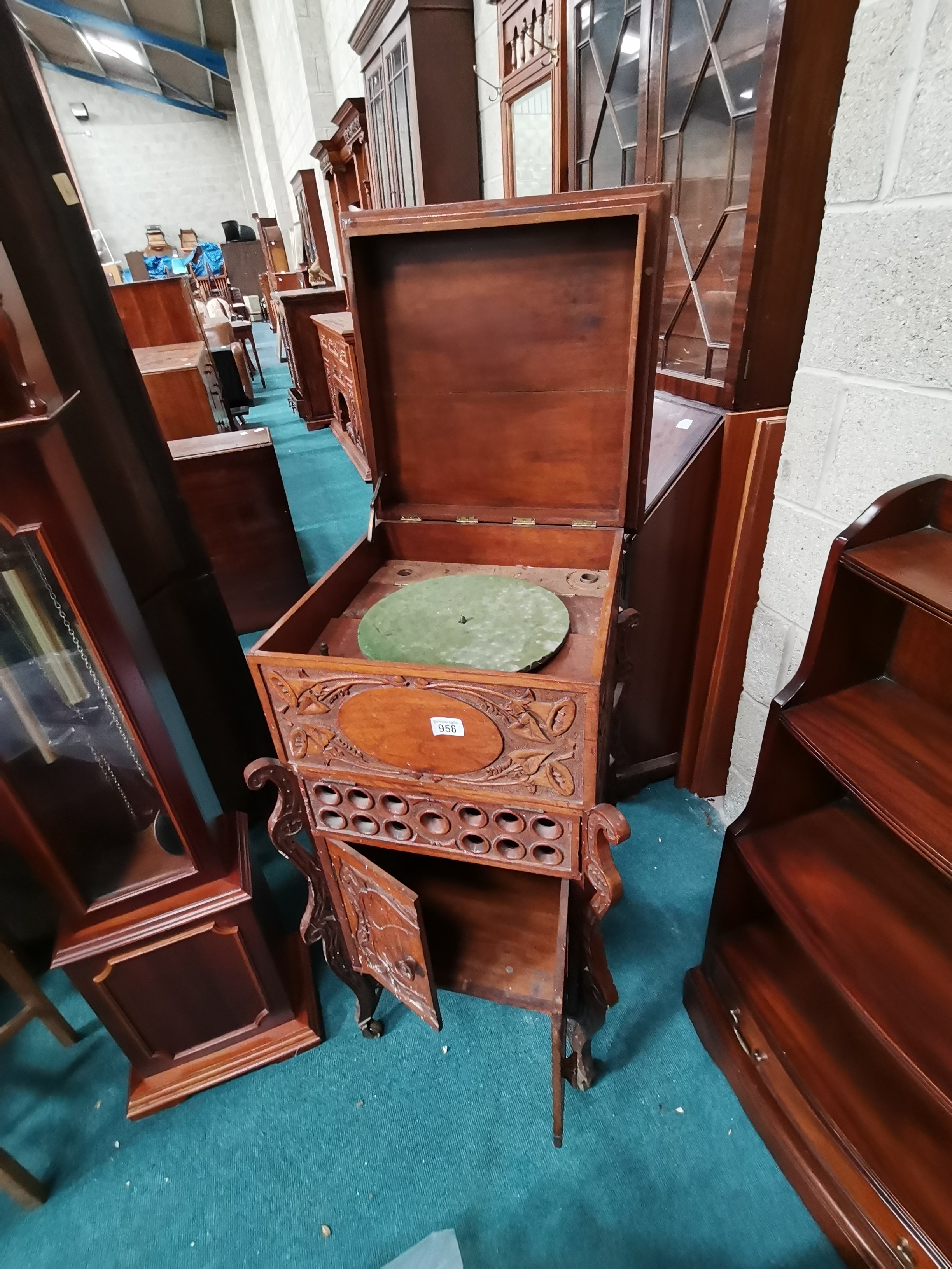 Art nouveau style gramophone