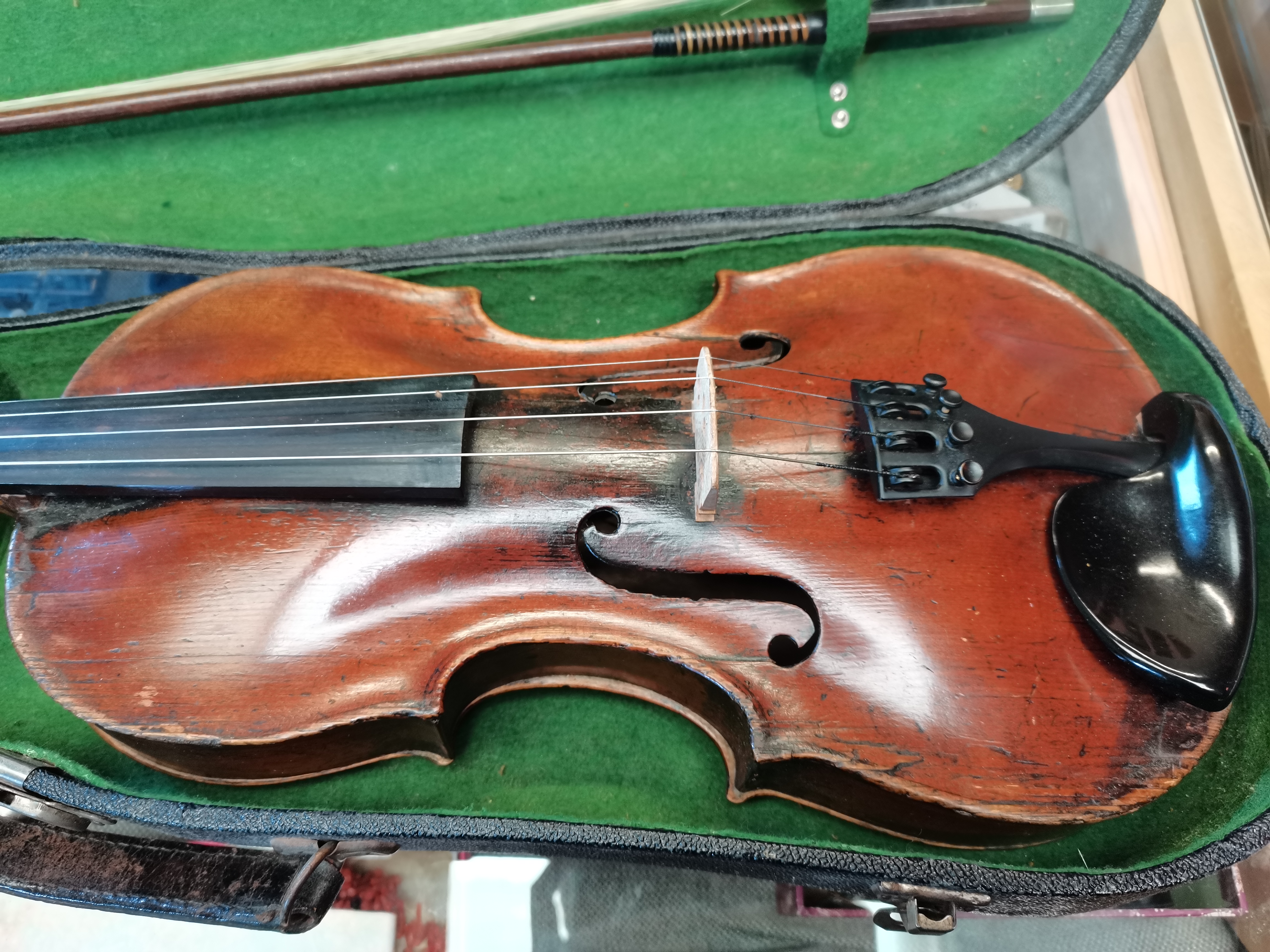 Violin and Bow In Case - Image 2 of 10