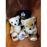 x2 Merrythought Bears, Team GB and Princess Charlotte boxed - Condition as new