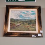 Oil on board of country scene by Brian Tovey